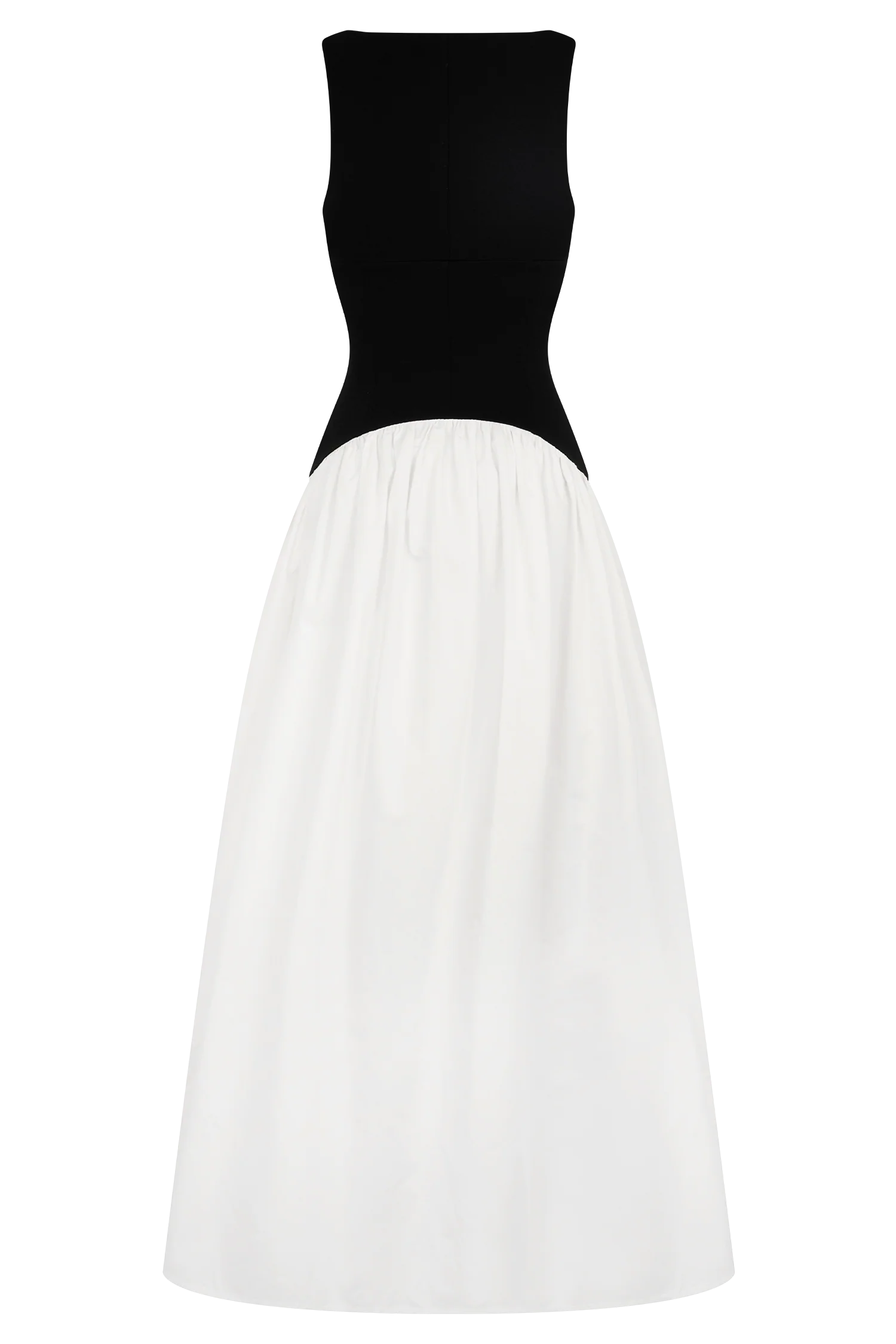 Acacia Contrast Sleeveless Maxi Dress - Black/White