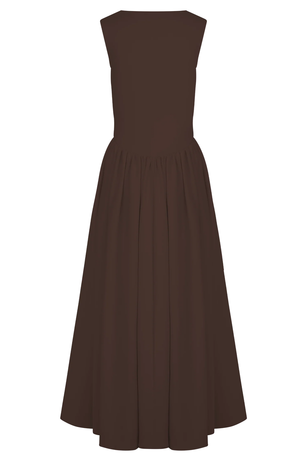Sharon Scuba Jersey Midi Dress - Cacao Brown