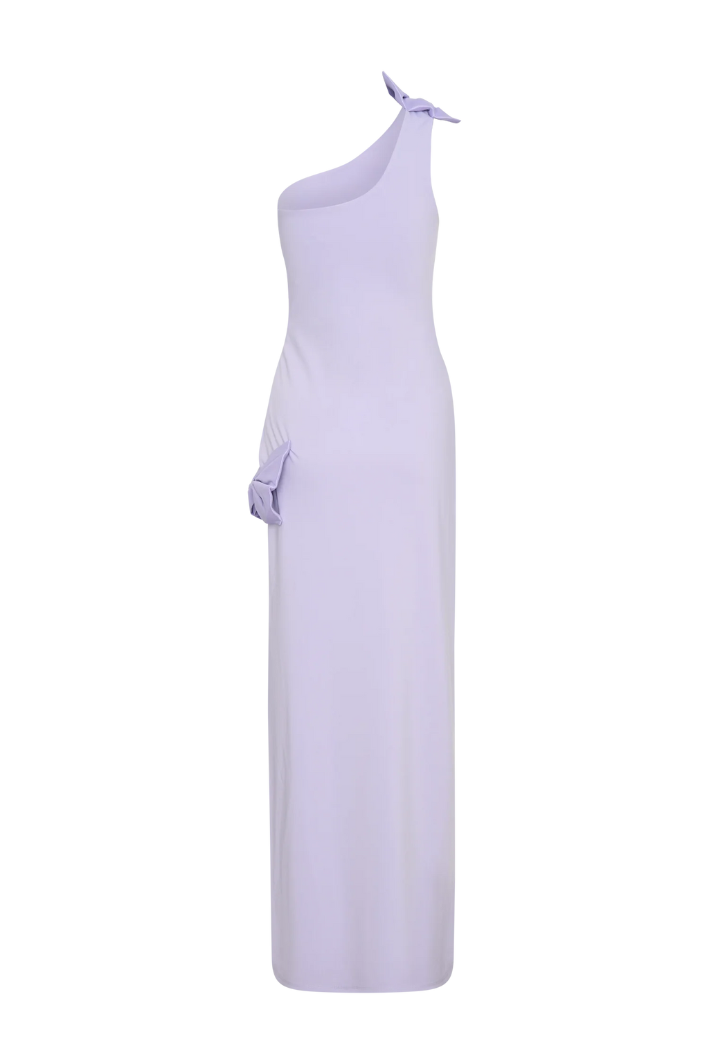Hallie One Shoulder Bow Maxi Dress - Lilac
