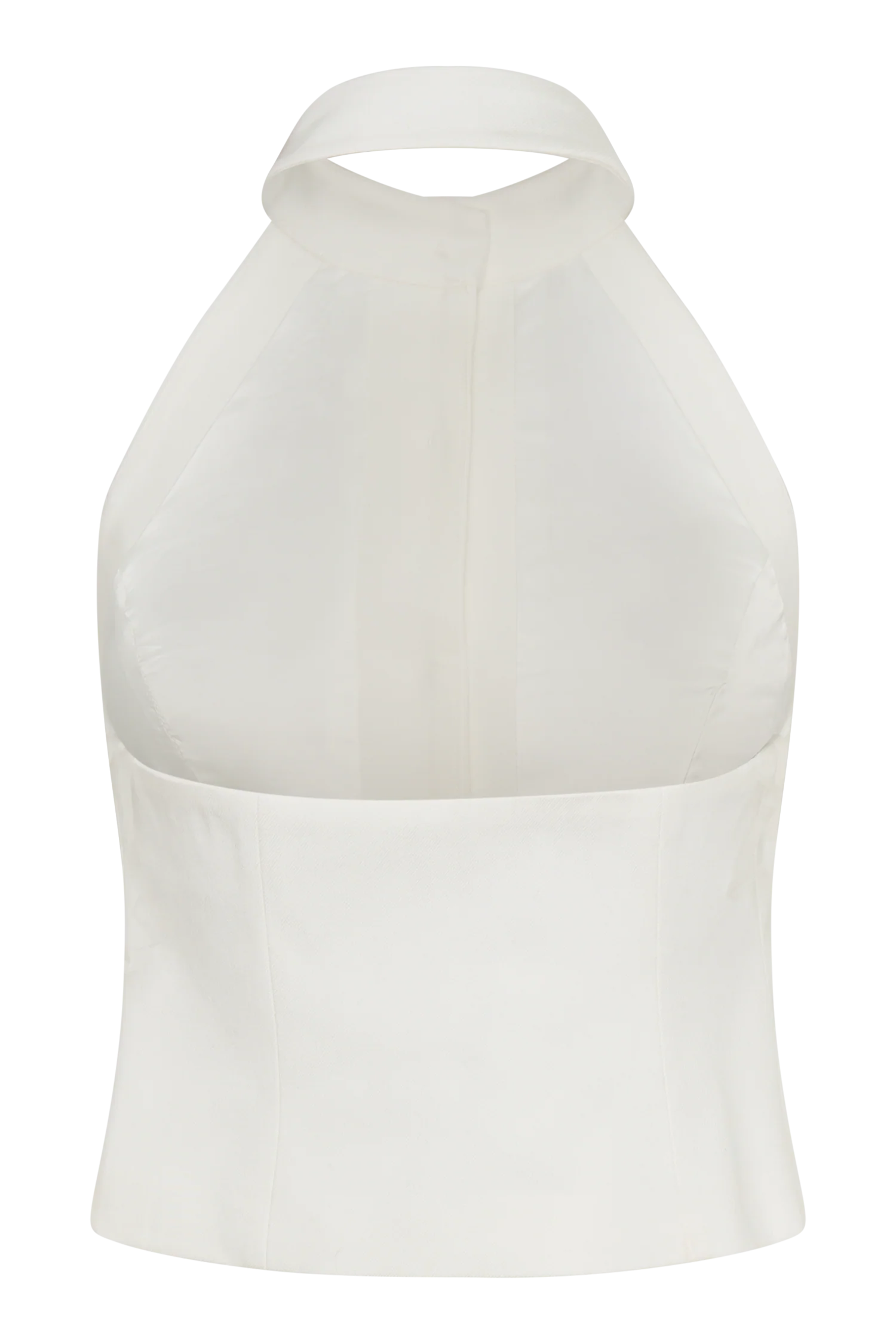 Tiara Halter Neck Suiting Top - White