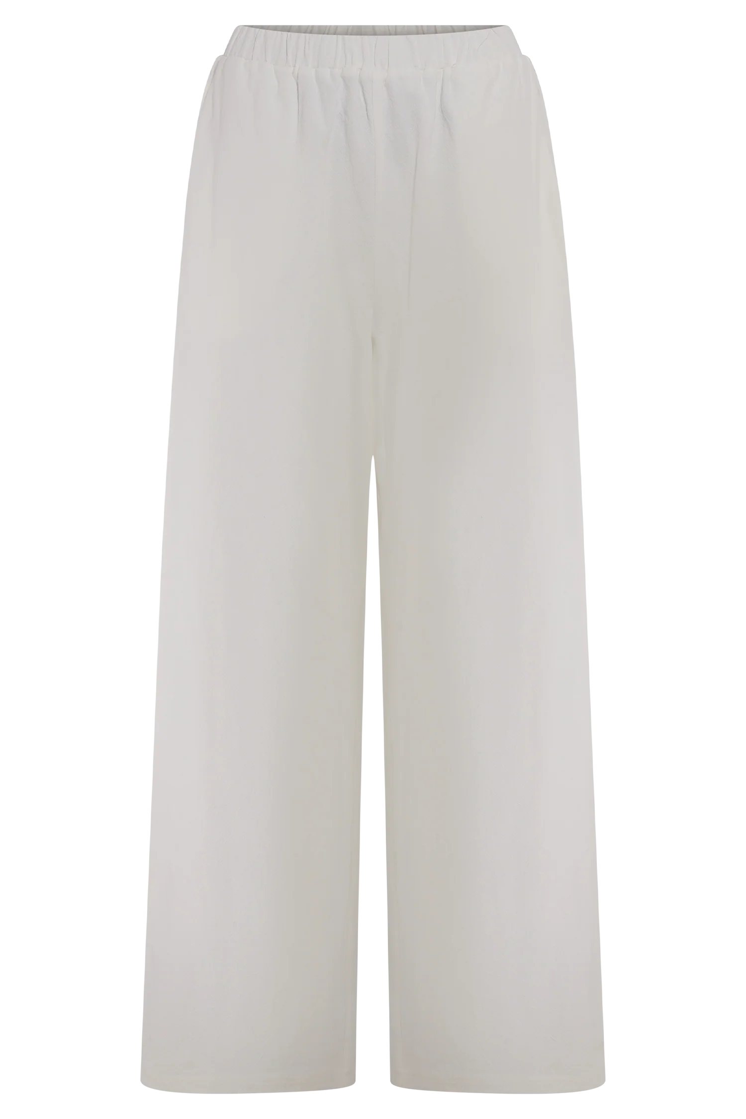 Campbell Cotton Wide Leg Pants - White