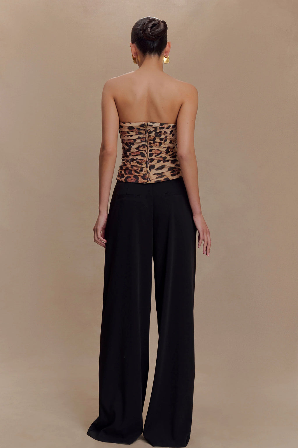Jacqueline Pleated Wide Leg Pants - Black