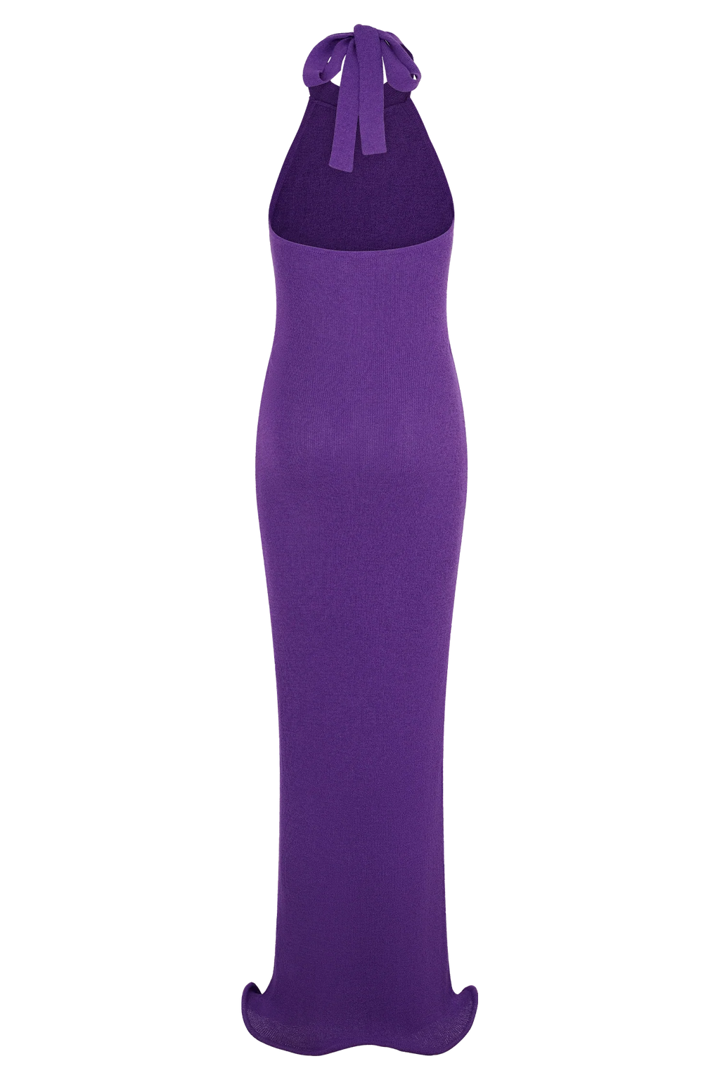 Melodie Halter Knit Maxi Dress - Purple