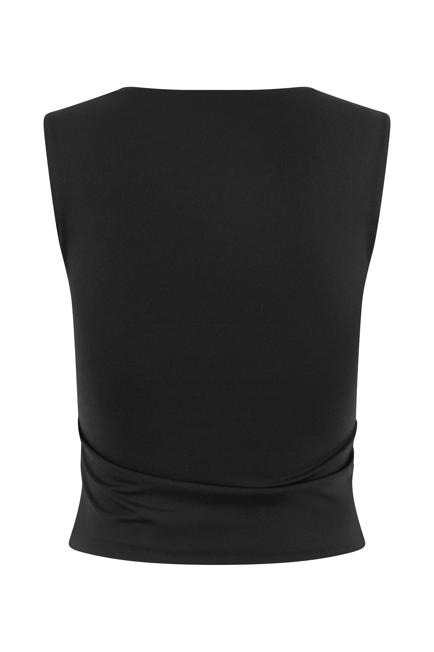 Linley Recycled Nylon Long Line Top - Black