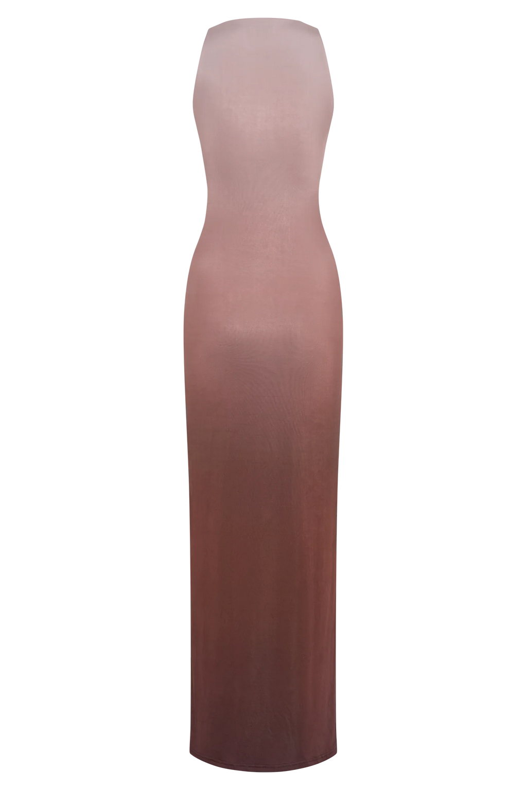 Stella Draped Slinky Maxi Dress - Mocha Ombre