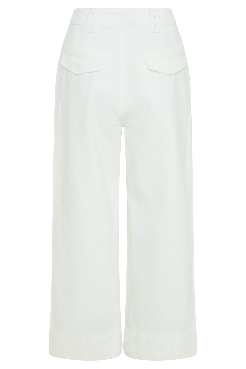 Kaitlyn Cropped Wide Leg Jeans - White