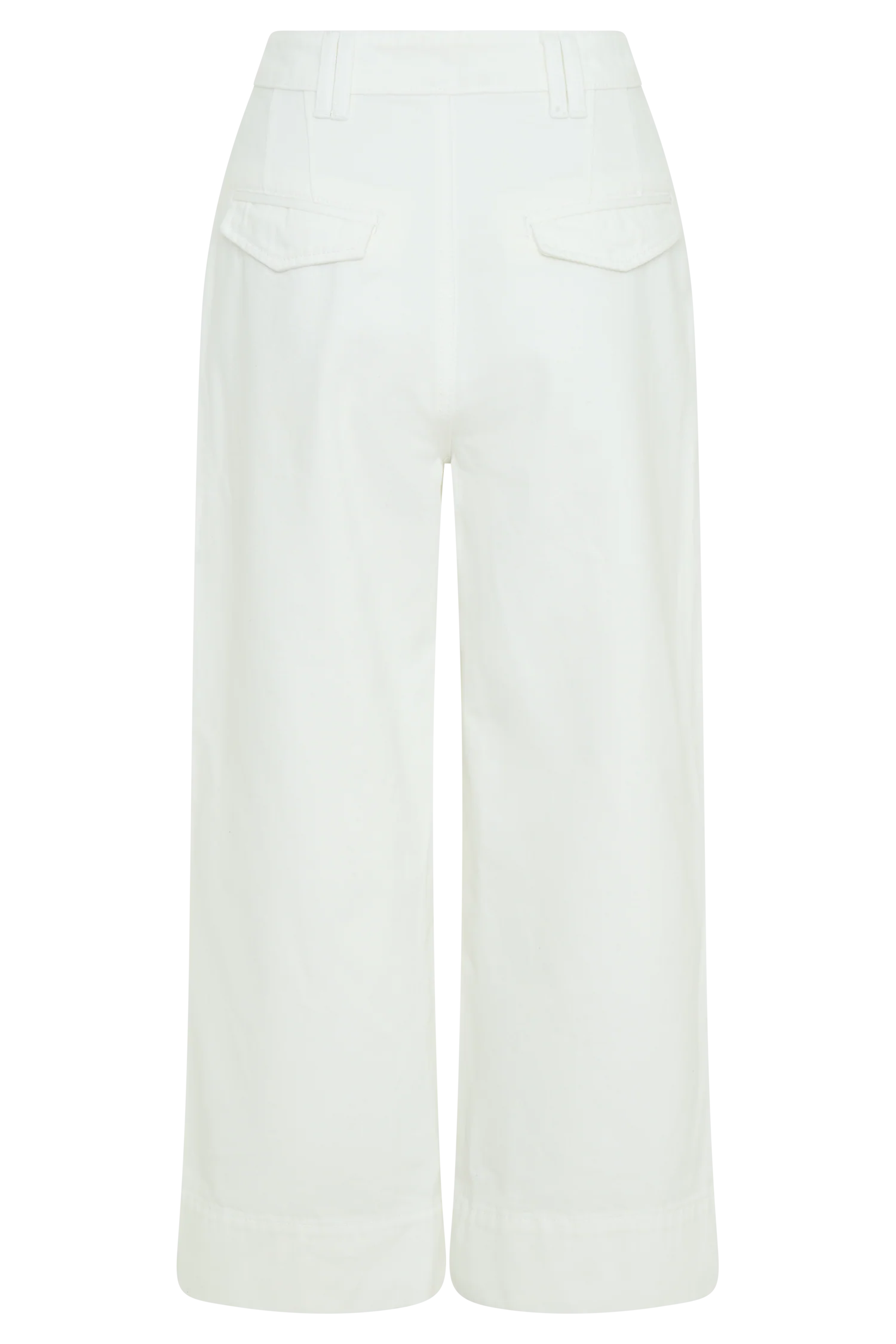 Kaitlyn Cropped Wide Leg Jeans - White